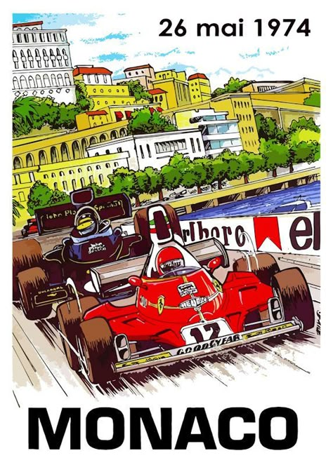 Monaco Grand Prix Posters, Auto Racing Posters, Car Advertisement, Vintage Racing Poster, Grand Prix Posters, Auto Racing Events, Grand Prix Racing, F1 Poster, Racing Art