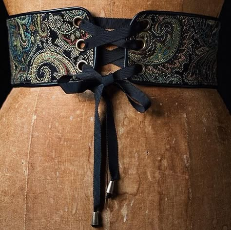 Dolly Kei, Ticking Fabric, Obi Belt, Corset Belt, Belt Design, Fashion Belts, Lace Corset, Measuring Tape, Fantasy Clothing