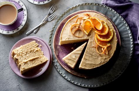 Earl Grey and orange cake recipe Ideas For Brunch, Earl Grey Cake, Grey Cake, British Cake, Easy Cakes To Make, Tea Cakes Recipes, Orange Cake Recipe, Tesco Real Food, Grey And Orange