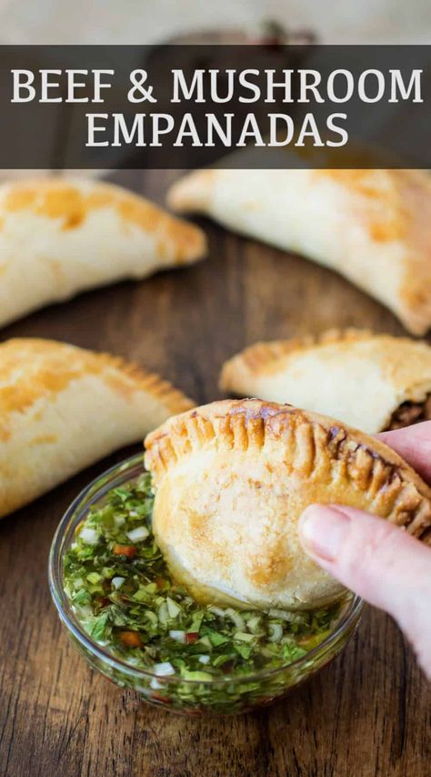 Empanadas Filling Recipe, Mushroom Empanadas, Empanadas Beef, Empanada Recipes, Beef And Mushroom Pie, Pork Empanadas, Easy Empanadas Recipe, Mushroom Filling, Quiche Vegan