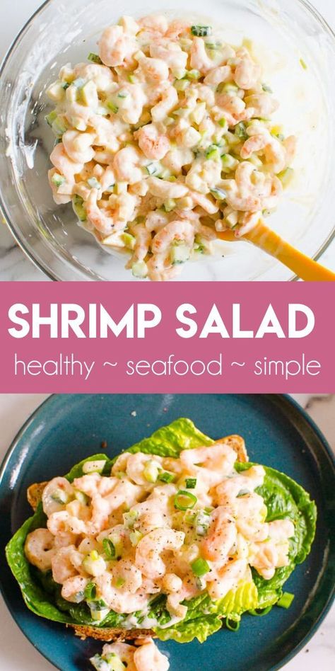 Shrimp Salad Recipes Healthy, Sea Food Salad Recipes, Shrimp Salad Recipes, Shrimp Recipes Healthy, Healthy Shrimp, Healthiest Seafood, Diner Recept, Cold Salad, Shrimp Dishes