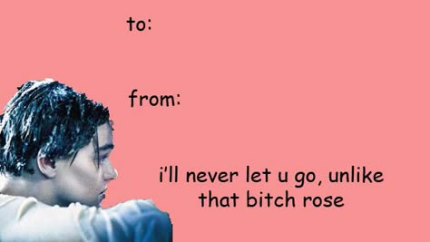 18 Valentines From Leonardo DiCaprio That Are Necessary For Your Loved One PERFECT after my birthday surprise :) Valentines Day Card Memes, Meme Valentines Cards, Birthday Meme Funny, Bad Valentines Cards, Weird Valentines, Bad Valentines, Cheesy Valentine, Valentines Memes, Funny Birthday Meme