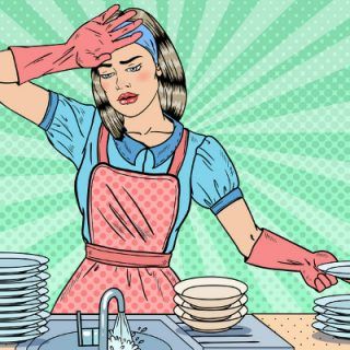 Woman Washing Dishes, Kitchen Drawing, Pop Characters, Retro Housewife, Clothes Washing Machine, Pop Art Comic, Vector Pop, Washing Dishes, Art Pop