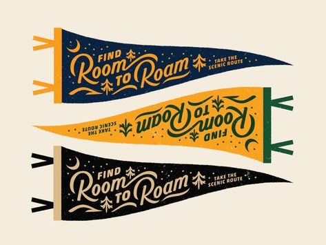 Room to Roam Pennant by Spoon & Spear #pennant #outdoors Colorful Lettering, Pennant Flag, Pennant Banners, Flag Logo, Oui Oui, Free Hd Wallpapers, Flag Design, Graphic Design Inspiration, Design Logo