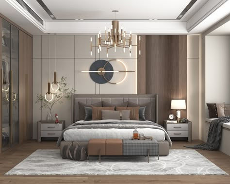 Hotel Bedroom Design, Bedroom Interior Design Modern, Unique Bedroom Design, Bedroom Interior Design Luxury, Wall Panels Bedroom, Modern Bedroom Interior, Bed Design Modern, Bedroom Decor Design, Bedroom Bed Design