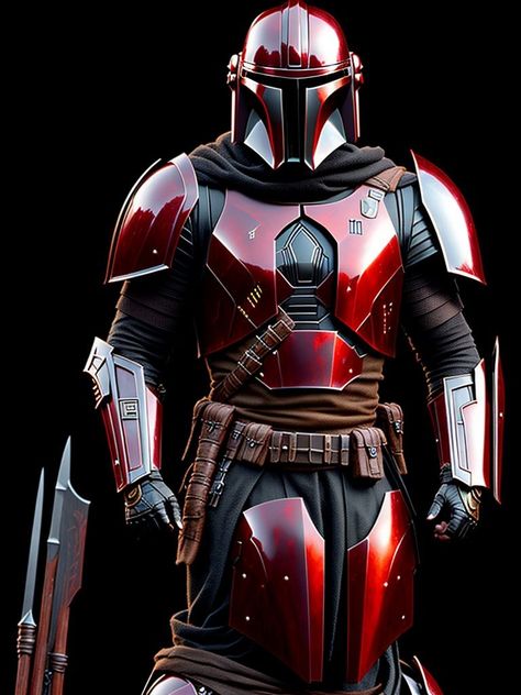 Mandalorian Armor Cosplay, Mandalorian Armor Concept, Red Mandalorian, Armor Star Wars, Sith Armor, Jedi Armor, Mandalorian Costume, Spiderman Comic Art, Geek Movies