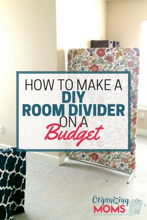 No sewing, no building, no craftiness. How to make a DIY room divider on a… Kids Room Divider, Room Partition Wall, Temporary Room Dividers, Fabric Room Dividers, Divider Ideas, Bamboo Room Divider, Living Room Divider, Wooden Room Dividers, Hanging Room Dividers