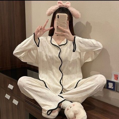 korean night suit for women . . . . . DM FOR LINK TO BUY . . . . . Korean Night Suit, Sleep Outfit Aesthetic, Cute Pijamas, Korean Night, Night Wear Pajamas, Instagram Korean, Pajamas Aesthetic, Night Suit For Women, Summer Sleepwear