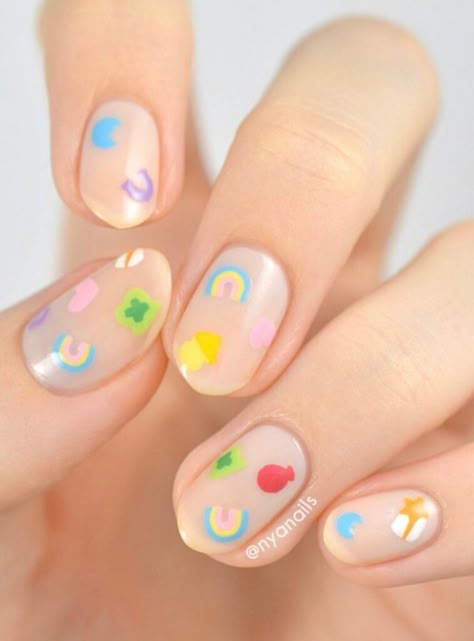 Cute Teacher Nail Designs, Spring St Patricks Day Nails, Minimal St Patricks Day Nails, Lucky Charms Nails St Patrick's Day, Pink St Patricks Day Nails, Lucky Charm Nails St Patrick, Minimalist St Patricks Day Nails, Neutral St Patricks Day Nails, St Patricks Nail Art