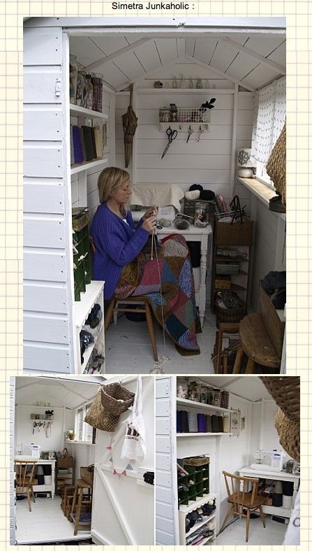 Small Art Studio Ideas, She Shed Studio, Sewing Shed, Shed Studio, Small Art Studio, Office Shed, Small Shed, She Shed Ideas, Shed Office