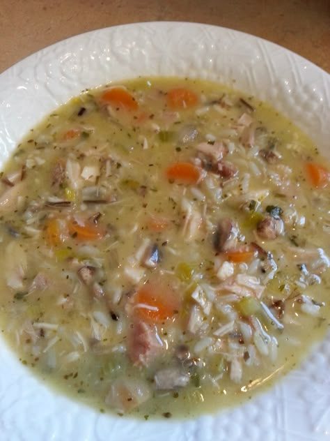 Chicken & Wild Rice Soup Creamy Chicken And Wild Rice, Chicken And Wild Rice Soup, Chicken Wild Rice, Chicken Wild Rice Soup, Soup Appetizers, Chicken And Wild Rice, Wild Rice Soup, Soup And Stew, Dinner Appetizers