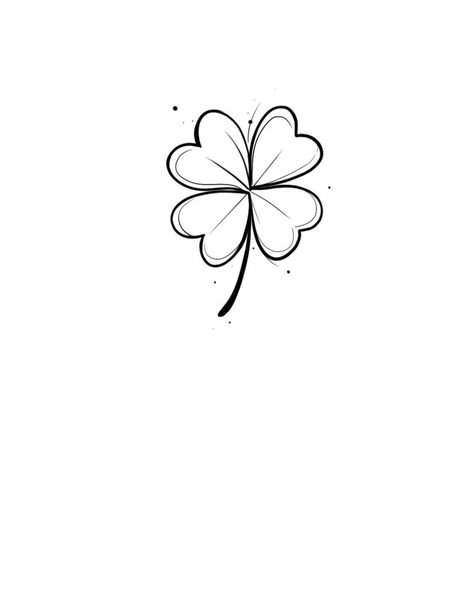 4 Leaf Clover Tattoo Design, Tiny Clover Tattoo, Good Luck Charm Tattoo, Four Leaf Clover Tattoo Design, Quadrifoglio Tattoo, Clover Tattoo Design, Leaf Tattoo Design, Shamrock Tattoo, Canadian Tattoo