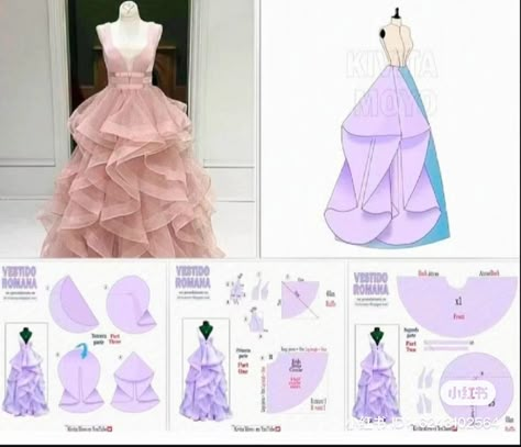 Gown Sewing Pattern, Clothing Pattern Design, Projek Menjahit, Dress Patterns Diy, Dress Sewing Tutorials, Fashion Design Patterns, Sewing Tutorials Clothes, Fashion Sewing Tutorials, Couture Sewing Techniques