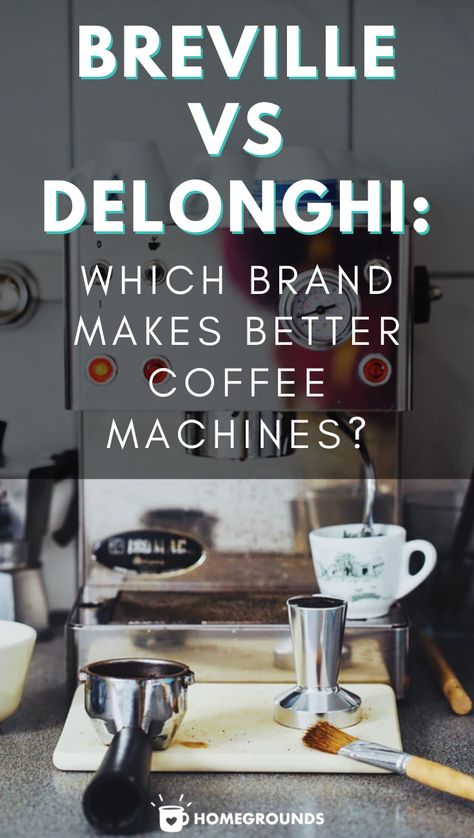 Can’t decide between a Breville and a DeLonghi espresso machine? In this article, we dive into the details so you can choose the right brand for you. #coffee #espresso #machine Espresso Maker Recipes, Delonghi Espresso Machine, Best Home Espresso Machine, Coffee Espresso Machine, Breville Espresso Machine, Coffee Maker Cleaning, Espresso Machine Reviews, Home Espresso Machine, Coffee Beverages