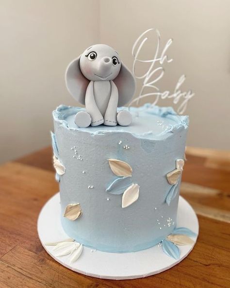 Cakers Warehouse on Instagram: "🐘 Oh Baby 🐘 We love the pairing of sky blue and latte for this cute Baby Shower cake! The elephant figurine is everything 😍 Creation by @thenakedcakebyvicki TAP FOR PRODUCTS 🌸 * * * * * * * * * * * * #cakerswarehouse #cake #cakelove #birthdaycake #cakedecorating #cakeinspiration #instacake #picoftheday #food" Baby Shower Cake Boy, Baby Blue Cake, Elephant Birthday Cake, Giraffe Baby Shower Cake, Blue Baby Shower Cake, Baby Boy Shower Cake, Elephant Birthday Cakes, Cake Elephant, Boy Baby Shower Cake