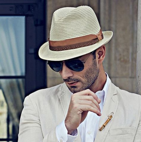 Sun Hats For Men, Mens Straw Hats, Beach Outfit Men, Black And Khaki, Mens Sun Hats, Straw Sun Hat, Wedding Beach, Men Hats, England Fashion