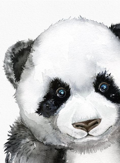 Panda Watercolor Painting, Water Colour Birds, Panda Watercolor, Watercolor Painting Easy, Panda Painting, Cute Tattoo Ideas, Panda Illustration, Chinese Ink Painting, Learn Watercolor Painting