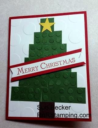 Lego Cards, Lego Christmas Tree, Lego Christmas, Make Cards, Circle Punch, Diy Christmas Cards, Christmas Cards To Make, Cards Christmas, Kids Cards