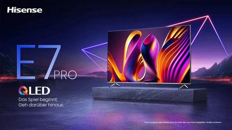 Hisense E7NQ Pro has debuted its 2024 European TV lineup specifically designed for gamers and movie enthusiasts with 4K resolution and a 120 Hz refresh rate at starting price tag of €1,999/ £1,799. #Hisense #HisenseE7NQPro #TV #Television #TechNews #TrendingNews #game Television Advertising, Photo Games, Social Media Advertising Design, Tv Design, Graphic Design Ads, Paradigm Shift, Movie Buff, Fast Moving, Futuristic Technology