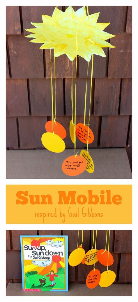 Gail Gibbons Author Study, Sun Science, Sun Mobile, Gail Gibbons, Sun Projects, Science Crafts, Popular Authors, Author Studies, Craft Projects For Kids