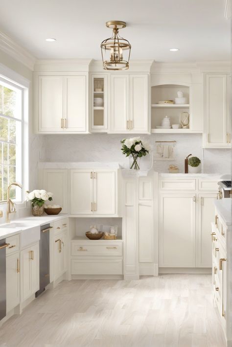 1. Interior design 
2. Cabinet colors 
3. Alabaster vs. Pure White 
4. 2024 trends Alabaster Walls Kitchen, Repose Gray Cabinets, Alabaster Walls, Budget Friendly Living Room, Kitchen Renovation Inspiration, Alabaster Color, Repose Gray, Renovation Inspiration, Gray Cabinets