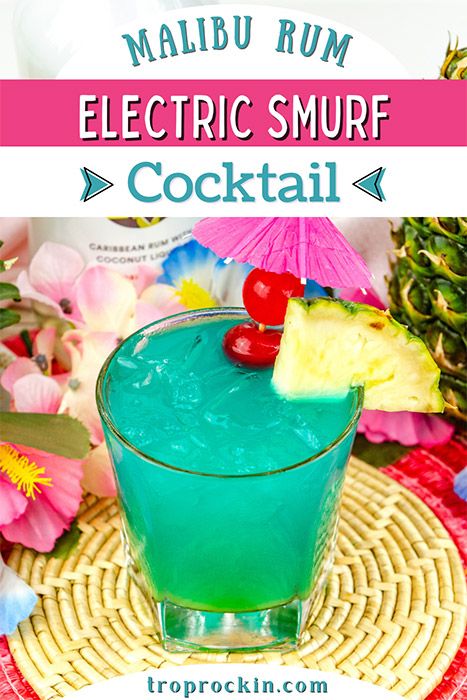 Drinks With Blue Curacao Malibu Rum, Mixed Drinks Alcoholic With Malibu, Mixed Drinks Alcoholic Malibu, Fun Drinks With Malibu, Mixed Fruity Alcoholic Drinks, Rum And Blue Curacao Drinks, Mixed Drinks For Summer, Blue Mix Drinks Alcoholic, Cool Mixed Drinks