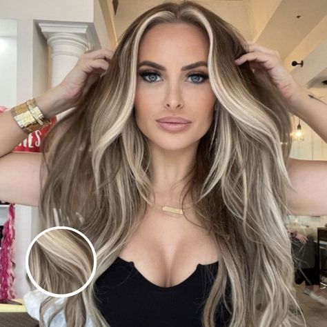 Full Head Of Highlights On Brown Hair With Money Pieces, Spring Blonde Hair Balayage, Smokey Blonde Hair, Blonde Highlights Money Piece, Darker Blonde Balayage, Blonde Hair On Mexican Women, Blonde Halo Hair, Brown To Ash Blonde, Blonde Halo