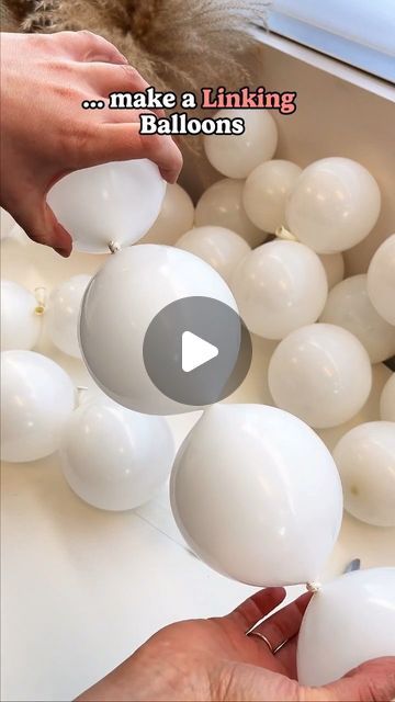 House of Party on Instagram: "Quick Hack: Link Balloons with Glue Dots!   Need a simple solution for your party decor? Try this! All you need are balloons and glue dots. Share your designs with us!  #houseofpartyco #balloonhack #balloons #quicktutorial" Balloon String Ideas, How To Glue Balloons Together, Table Decoration For Birthday Party, Simple Balloon Backdrop, Class Party Decoration Ideas, Baby Girl Balloon Arch, How To Make Balloon Beads, Party Decor Hacks, Unicorn Balloon Decorations