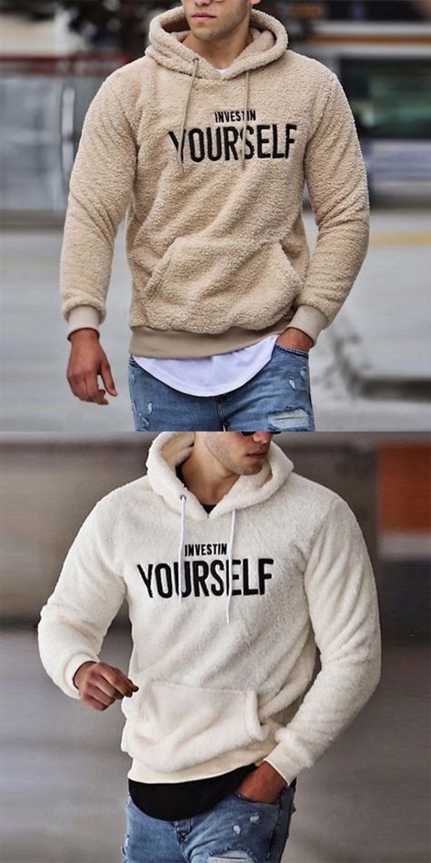 b29eed44276144e4e8103a661f9a78b7 Mens Fashion Wear, Mens Trendy Outfits, Winter Jacket Men, Mens Fashion Casual Outfits, Hooded Sweatshirt Men, Mens Fashion Summer, Ethnic Style, Long Sleeve Sweatshirt, Mens Casual Outfits