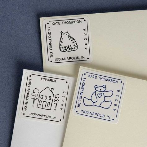 Cute Address Labels, Stationery Logo Ideas, Square Sticker Design, Cute Labels, Square Stickers, Stickers Design, 카드 디자인, Label Sticker, Business Stickers