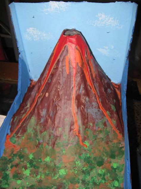 Volcano Project Ideas, Project Volcano, Diy Volcano Projects, Exploding Volcano, Volcano Science Projects, Volcano Project, Volcano Model, Volcano Projects, Making A Volcano