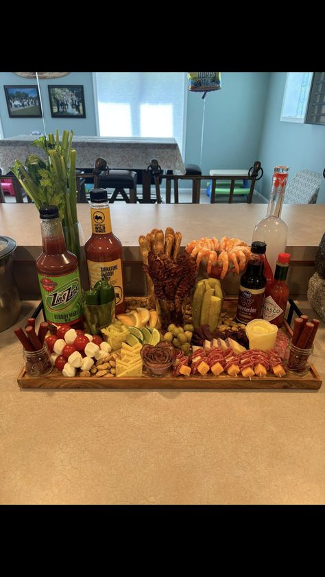 Tray Party Ideas, Michelada Bar, Blood Mary, Buffalo Wild Wings, Vegas Party, Charcuterie Inspiration, Michelada, Charcuterie Recipes, Family Birthdays