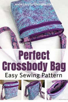 Over Shoulder Bags Cross Body Handbags, Shoulder Purse Pattern, Free Crossbody Bag Pattern, Easy Crossbody Bag Pattern Free, Cross Body Bag Pattern Free Sewing, Sewing Purses Patterns Free, Cross Body Bag Pattern Free, Crossbody Purse Patterns, Prune Hydrangeas