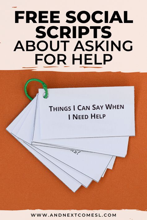 Asking For Help Social Story, Elementary Social Skills Group, Social Skills Speech Therapy, Asking For Help Activities For Kids, Self Advocacy Activities For Kids, Self Advocacy Activities, Social Scripts, Social Skills Lessons, Social Skills For Kids