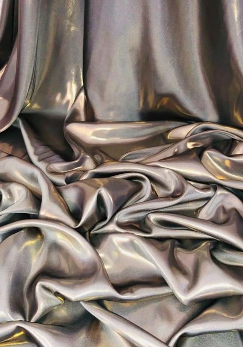 Wet Look Dress, Textured Decor, Organza Gowns, Upholstery Bed, Silver Fabric, Metallic Luster, Shiny Fabric, Metallic Fabric, Organza Fabric