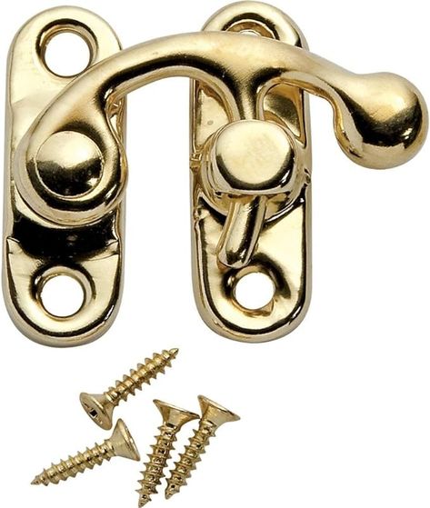 Decorative Swing Latch, Brass - Cabinet And Furniture Latches - Amazon.com Jewelry Box Hardware, Alex Reid, Murphy Bed Kits, Shoe Shine Box, Latches Hardware, Decorative Hinges, Rococo Furniture, Rockler Woodworking, Woodworking Table