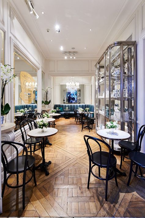 Take a Look Inside Ralph Lauren's New Parisian Coffee Shop French Style Coffee Shop, French Cafe Interior Design Coffee Shop, Parisian Coffee Shop Interior, French Coffee Shop Parisian Cafe, French Cafe Interior Design, Parisian Cafe Interior, Paris Cafe Interior, Parisian Coffee Shop, Cat Palace