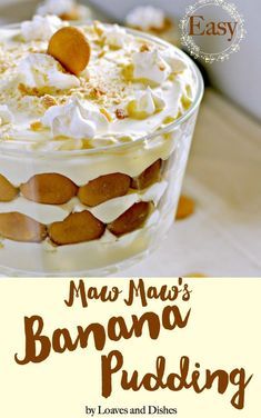 Southern Banana Pudding Recipe, Nilla Wafer Banana Pudding, Puding Pisang, Pudding Recipes Homemade, Easy Banana Pudding Recipe, Old Fashioned Banana Pudding, Homemade Banana Pudding Recipe, Keto Pudding, Easy Pudding Recipes