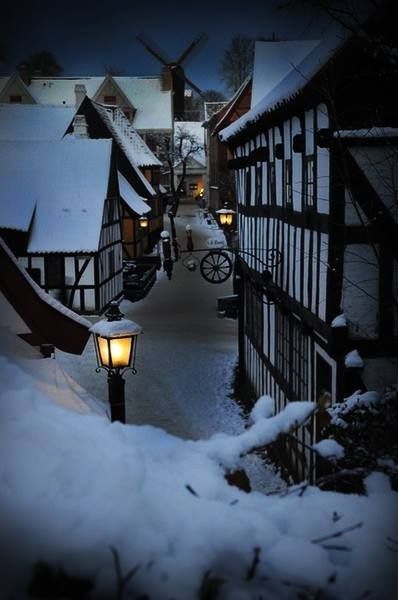 Godric's Hollow? Aarhus Denmark, Winter Magic, Winter Scenery, Snow Scenes, Winter Wonder, Aarhus, On The Ground, Winter Scenes, Winter Time