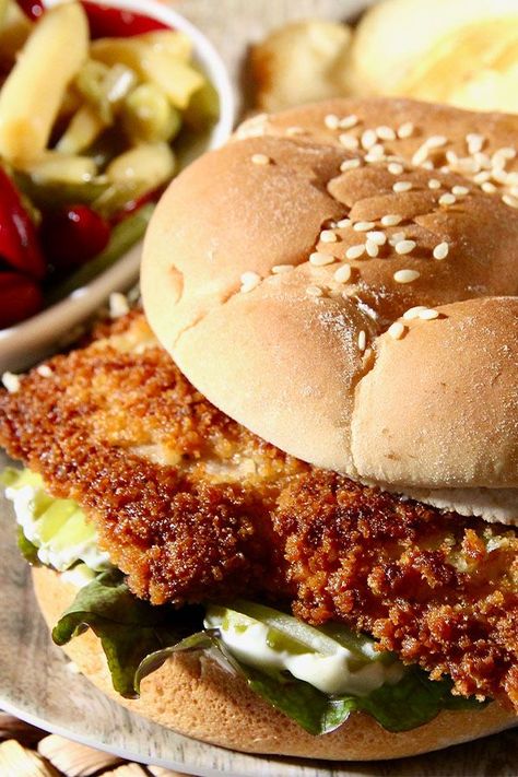 Pork Fritter Sandwich, Pork Tenderloin Sandwich Breaded, Sliced Pork Tenderloin Recipes, Breaded Pork Tenderloin Recipes, Pork Tenderloin Sandwich Recipes, Fried Pork Tenderloin Sandwich, Breaded Pork Tenderloin Sandwich, Easy Pork Tenderloin Recipe, Breaded Pork Tenderloin