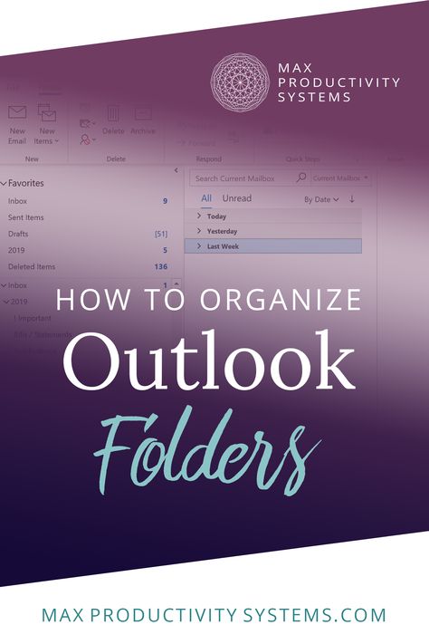 How to Organize Email Folders in Outlook - Max Productivity Systems Outlook Organization, Organize Email, Outlook Hacks, Email Organization, Outlook Tips, Work Hacks, Work Hack, Mental Map, One Note Microsoft