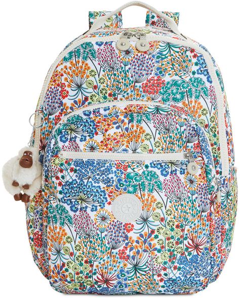 Luggage Sets Cute, Kipling Backpack, Knapsack Bag, Monogram Backpack, Kipling Bags, Colorful Backpacks, Backpack Pattern, Flower Blue, Backpacking Packing