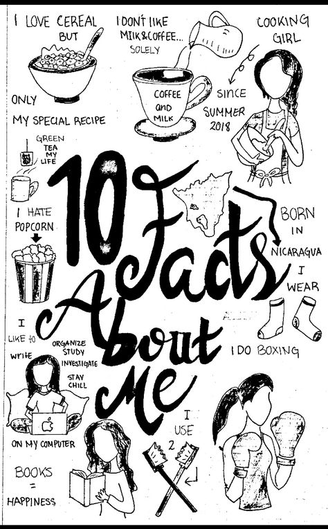 journal, 10 facts about me, drawing, interesting things about yourself Scrapbook About Yourself, Facts About Me Journal, Drawing About Yourself, Journal About Yourself, All About Me Journal Page, About Me Drawing, Poem For My Boyfriend, About Me Journal Page, Drawing Interesting