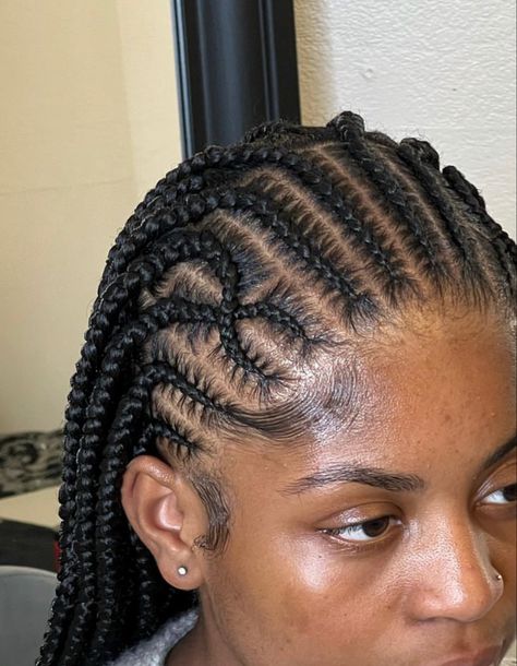 Cornrows Natural Hair, Cabello Afro Natural, Short Box Braids Hairstyles, Big Box Braids Hairstyles, Goddess Braids Hairstyles, Quick Natural Hair Styles, Box Braids Hairstyles For Black Women, Braided Cornrow Hairstyles, Braided Hairstyles For Teens