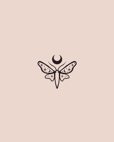 • • • • • • • • • #witchart #illustrator #theoccult #witchesofinstagram #childrenillustration #folktale #stickers #witchystickers #animalstickers #tattooart #riartist #instaart #fantasydrawing #creepycute #moth #mithsticker #tattoo #witchytattoo Small Moth Tattoo, Moms Tattoo, Moth Tattoo, Mom Tattoos, Minimalist Tattoo, Moon Tattoo, Flash Tattoo, Moth, Tattoo Ideas