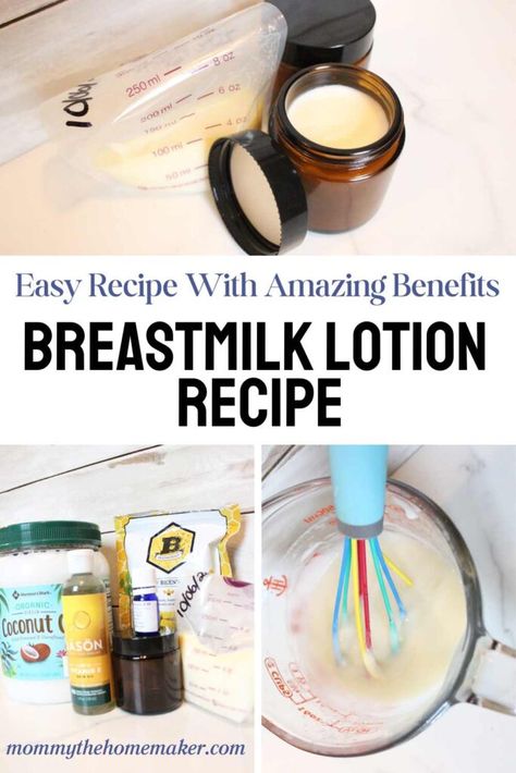 How to Make Breastmilk Lotion (Easy DIY Recipe!) - Mommy the Homemaker Diy Breastmilk Lotion, Breastmilk Lotion Recipe, Breast Milk Lotion, Breastmilk Lotion, Breastmilk Uses, Breastmilk Recipes, Breastmilk Soap, Beeswax Diy, Milk Lotion