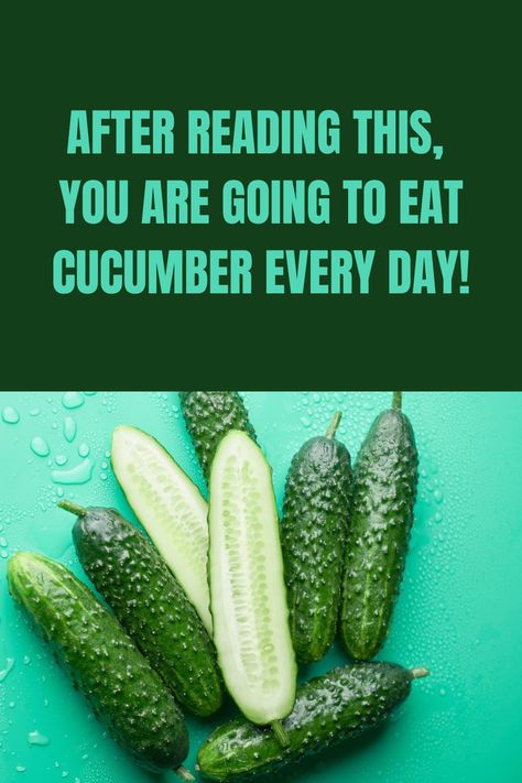 After reading this, you are going to eat cucumber every day! Cucumber Health Benefits, Smoked Salmon Cream Cheese, Healthy Vegetable, Nutritious Food, Love My Kids, Food Choices, Healthy Vegetables, Diy Sewing Pattern, Alternative Health