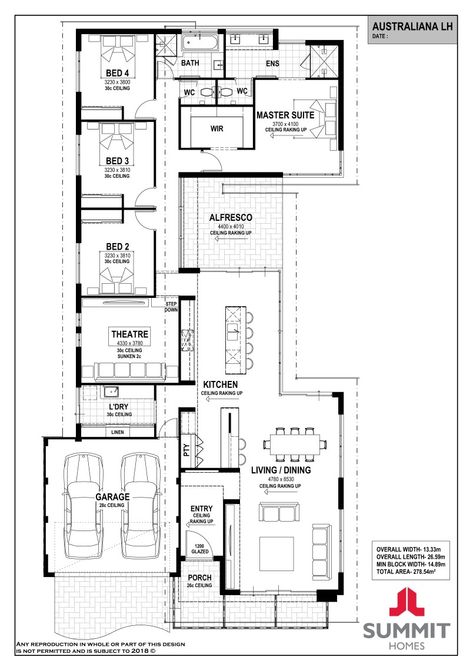 H Shaped House Plans, H Shaped House, Australian House Plans, U Shaped House Plans, Home Blueprints, U Shaped Houses, House Plans Australia, Floor Plans House, Single Storey House Plans