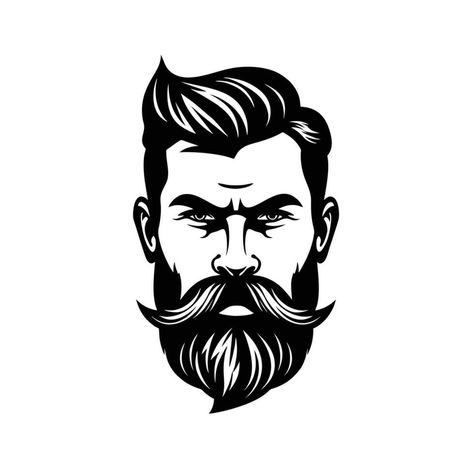 Beard Clipart, Barber Shop Logo, Barbershop Logo, Beard Logo, Man With A Beard, Beard And Mustache, Frame Gallery, Photo Frame Gallery, Beard No Mustache