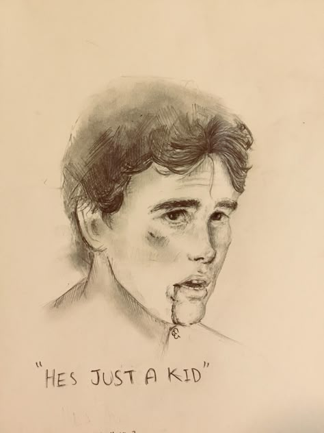 Dallas Winston Drawing The Outsiders Drawings, Ralph Macchio The Outsiders, The Outsiders Greasers, Stay Gold Ponyboy, Dallas Winston, The Outsiders 1983, Nothing Gold Can Stay, Matt Dillon, Drawings Ideas